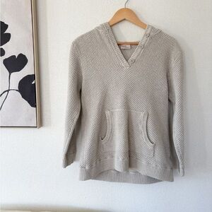 Hanna Andersson Beige V-Neck Kids Sweater